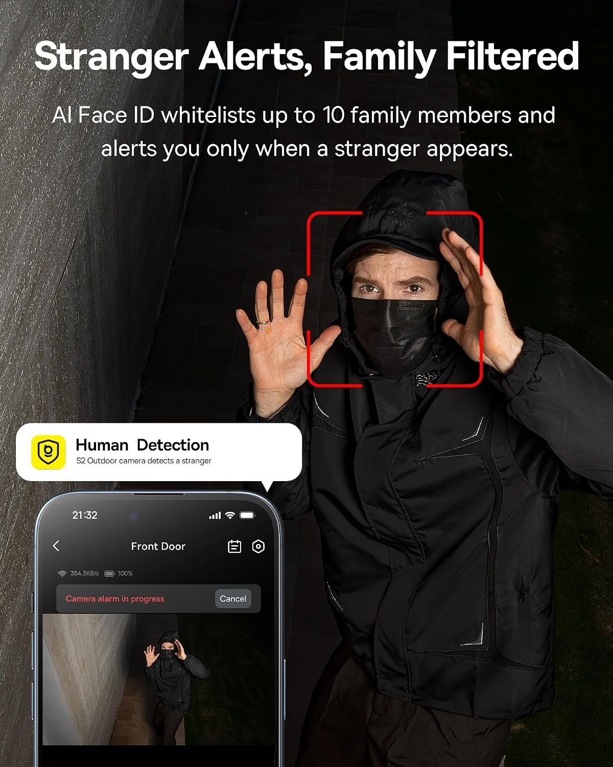 image:imageBaseus S2 4K Solar Security Cameras Wireless Outdoor RadarPIR Detection AI Face Recognition Auto SunlightTracking Color Night Vision IP67 No Monthly Fee Local Storage Featured at CES 20254KSolocam