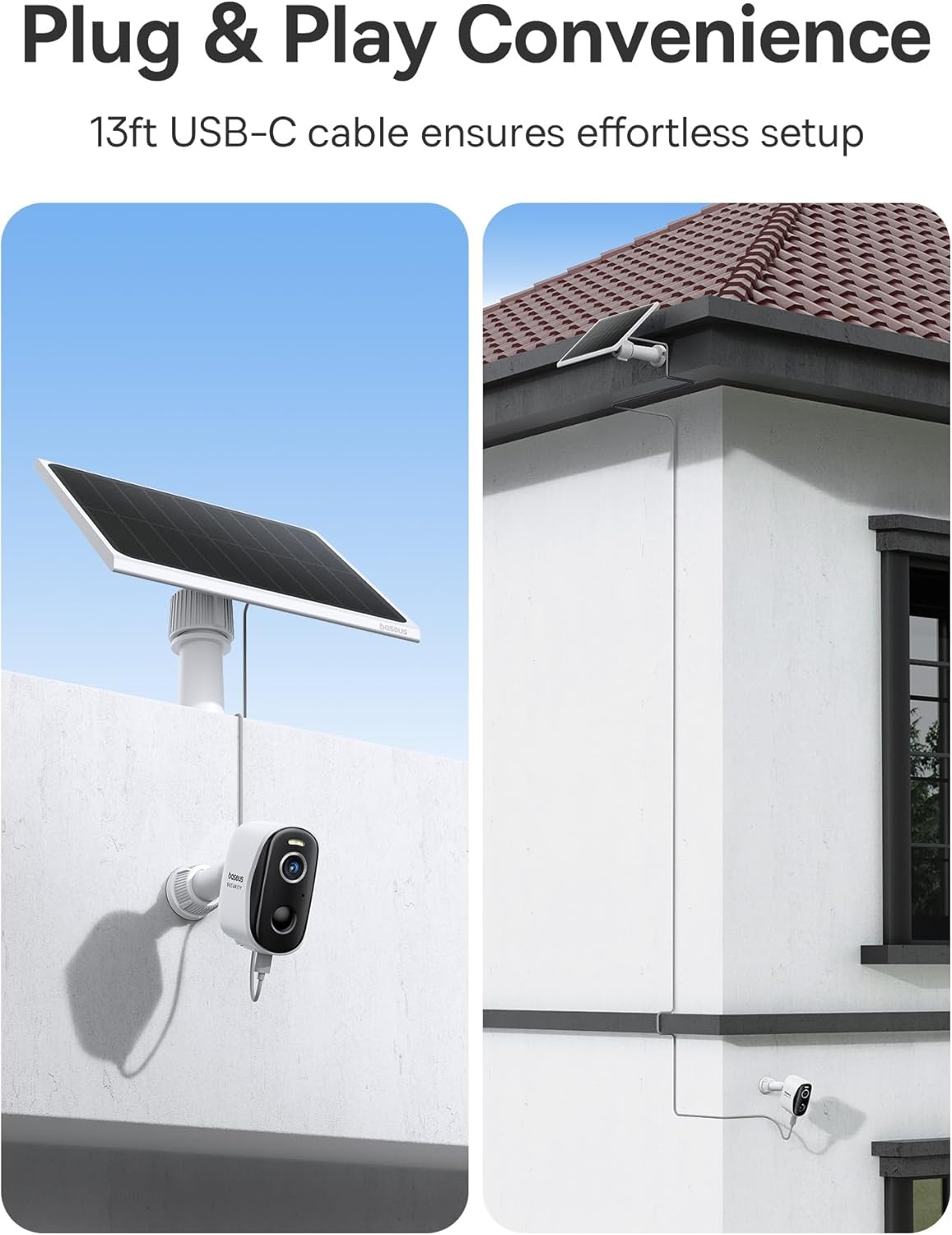 image:imageBaseus Solar Security Cameras Wireless Outdoor N1 2Cam Kit with Solar Panel 3W 2K Color Night Vision Camera for Home Security SolarPowered IP67 No Monthly Fee 16TB Expandable Local Storage2Cam Kit Solar Panel