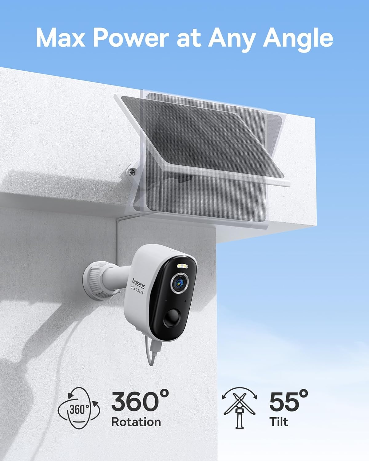 image:imageBaseus Solar Security Cameras Wireless Outdoor N1 2Cam Kit with Solar Panel 3W 2K Color Night Vision Camera for Home Security SolarPowered IP67 No Monthly Fee 16TB Expandable Local Storage2Cam Kit Solar Panel