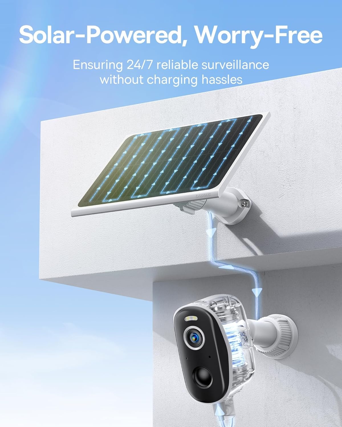 image:imageBaseus Solar Security Cameras Wireless Outdoor N1 2Cam Kit with Solar Panel 3W 2K Color Night Vision Camera for Home Security SolarPowered IP67 No Monthly Fee 16TB Expandable Local Storage2Cam Kit Solar Panel